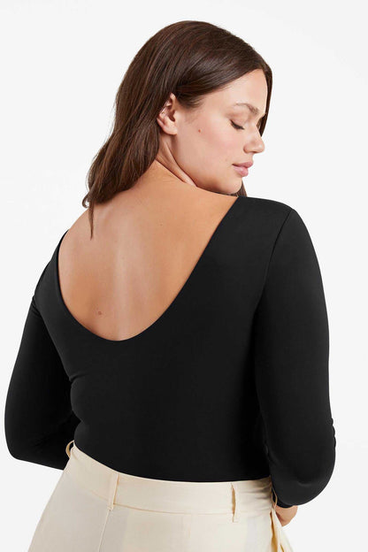 Open Back Bodysuit | Black