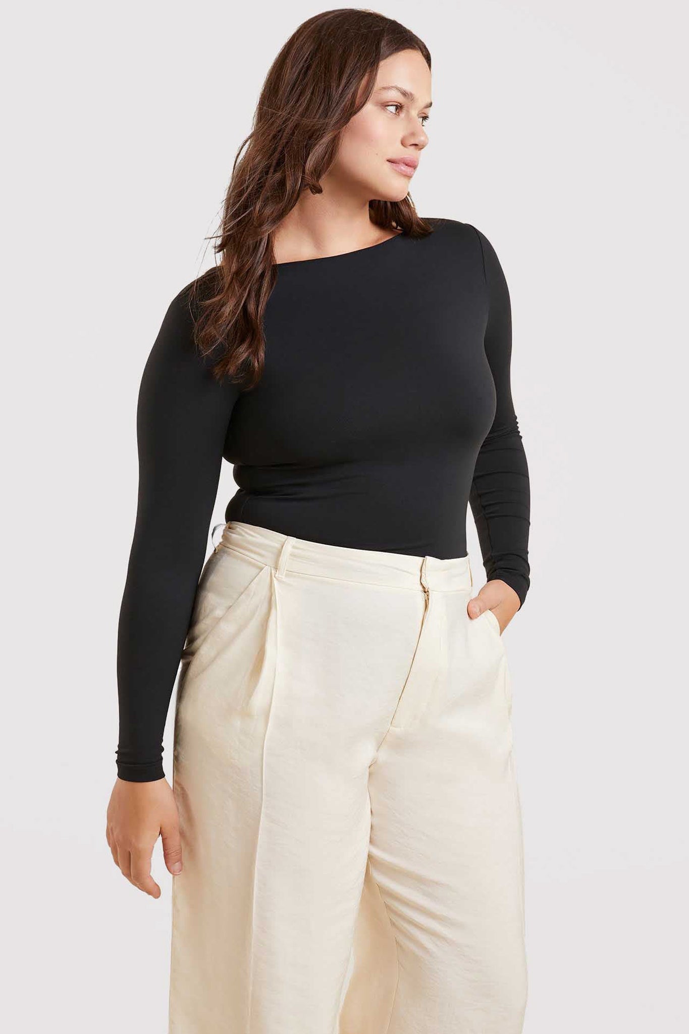 Open Back Bodysuit | Black
