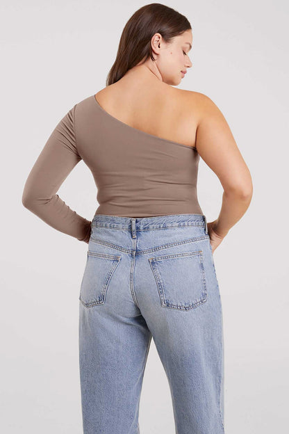 One Shoulder Bodysuit | Mocha