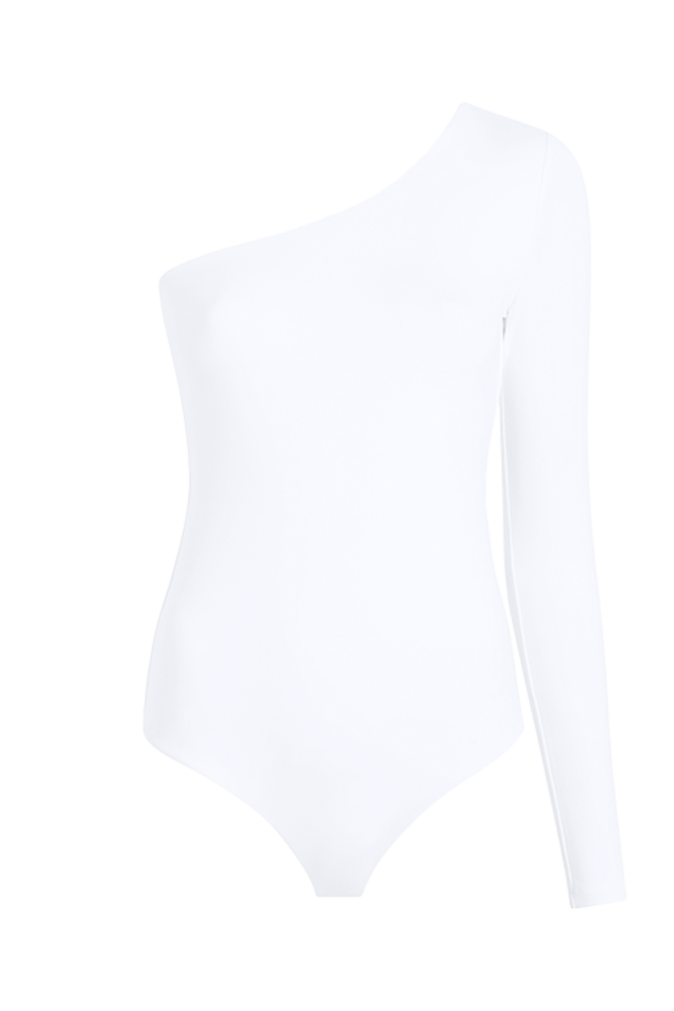 One Shoulder Bodysuit | White