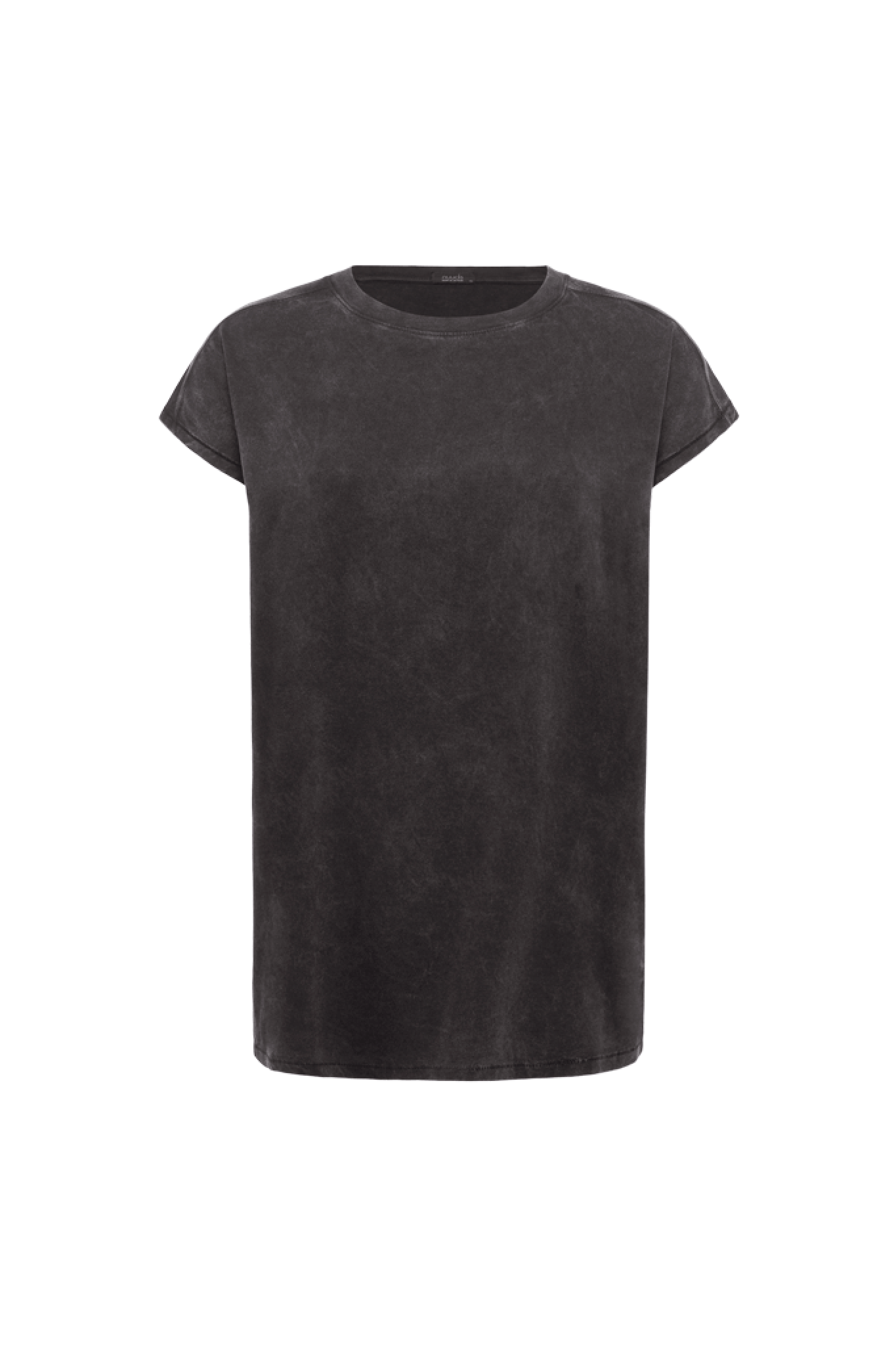 Soft Cotton Tunic Muscle Tee | Washed Black