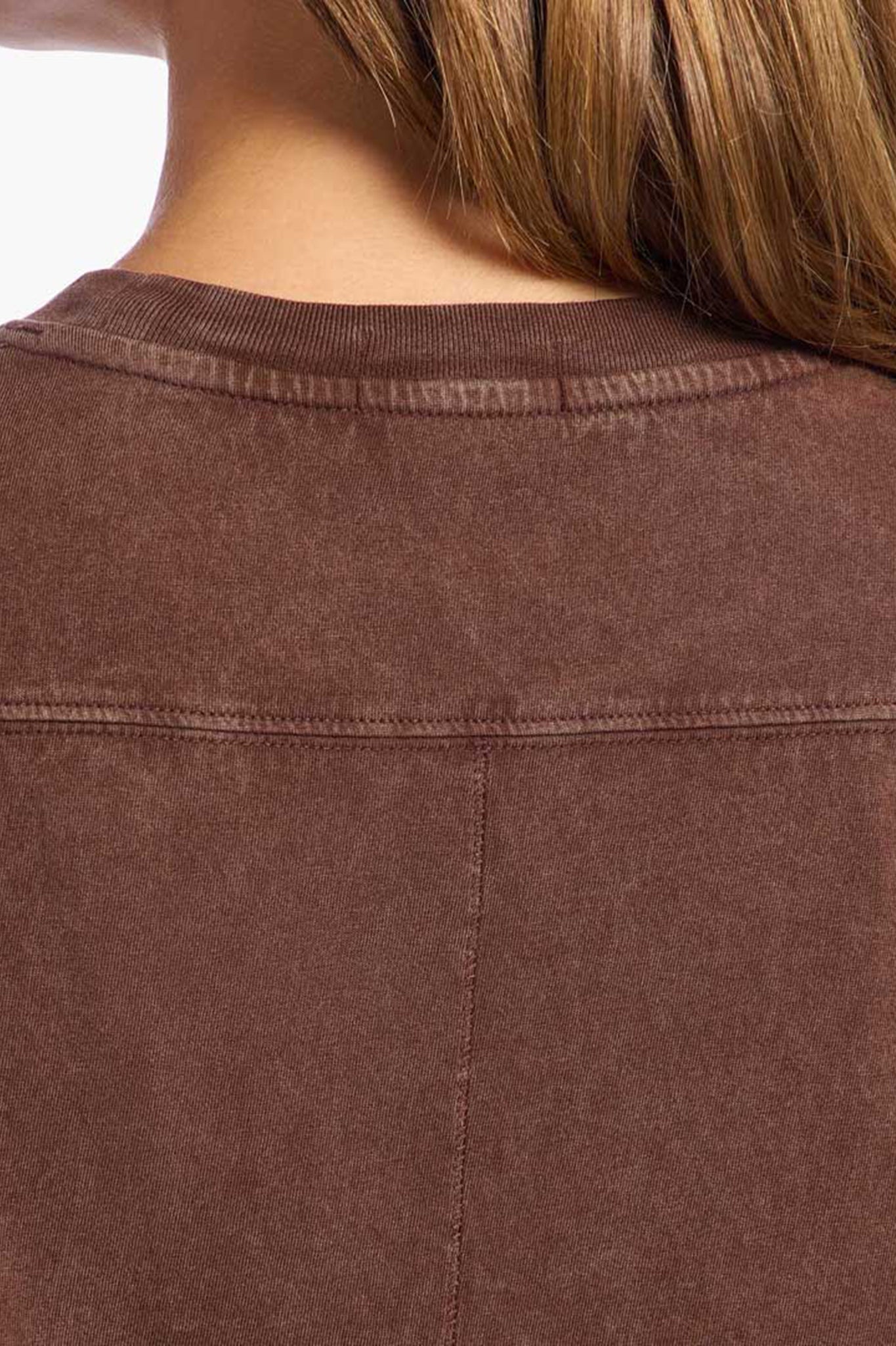 Soft Cotton Tunic Muscle Tee | Washed Coffee