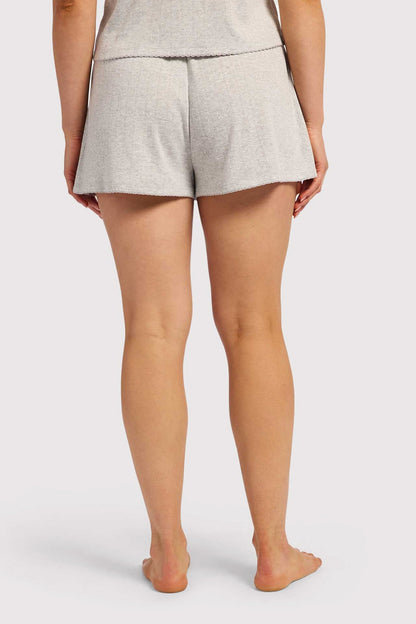 Heart Pointelle Pajama Cheeky Short | Heather Grey