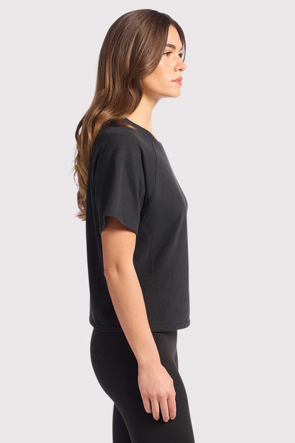 Steady Seamed Tee | Black