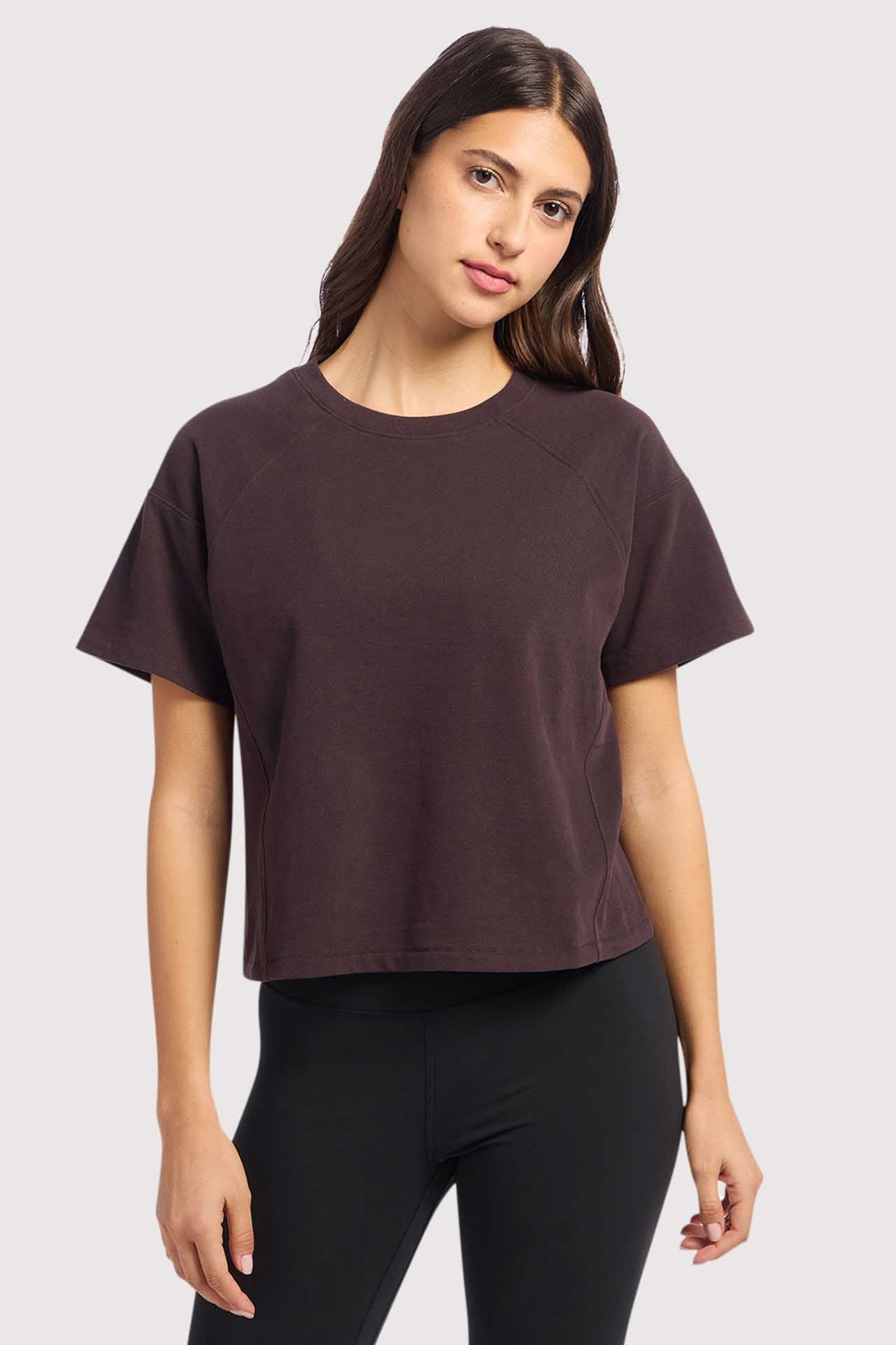 Steady Seamed Tee | Eggplant