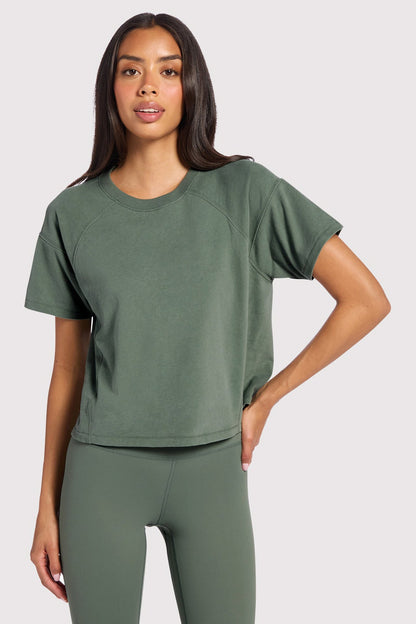 Steady Seamed Tee | Agave