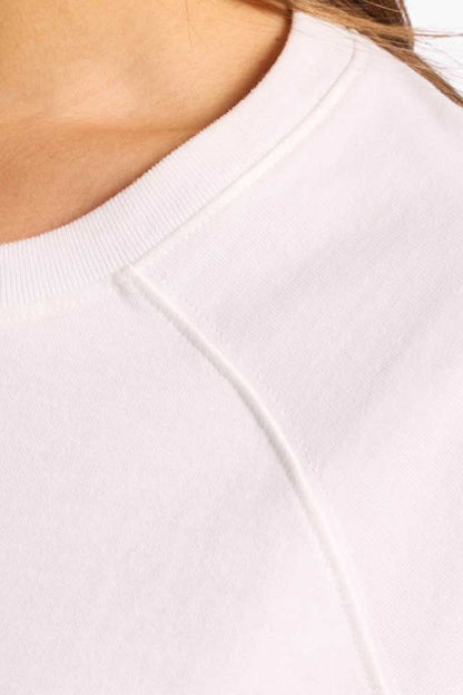 Steady Seamed Tee | White