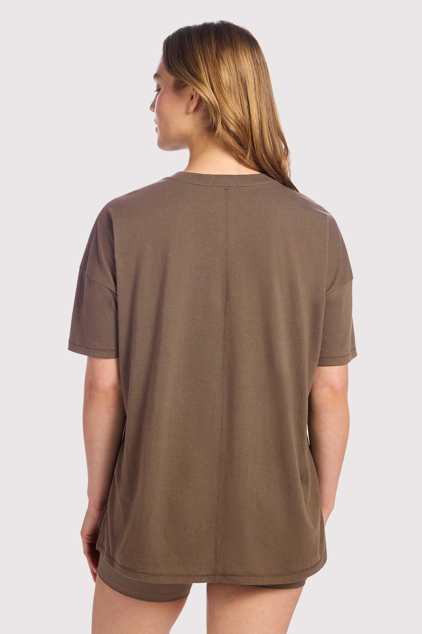 Soft Cotton Oversized Tee | Mocha