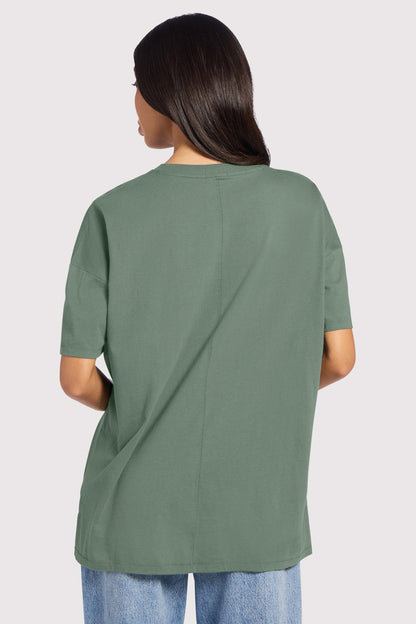 Soft Cotton Oversized Tee | Agave