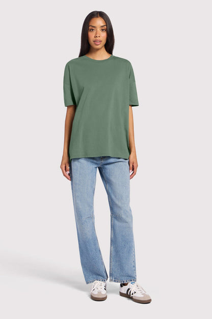 Soft Cotton Oversized Tee | Agave