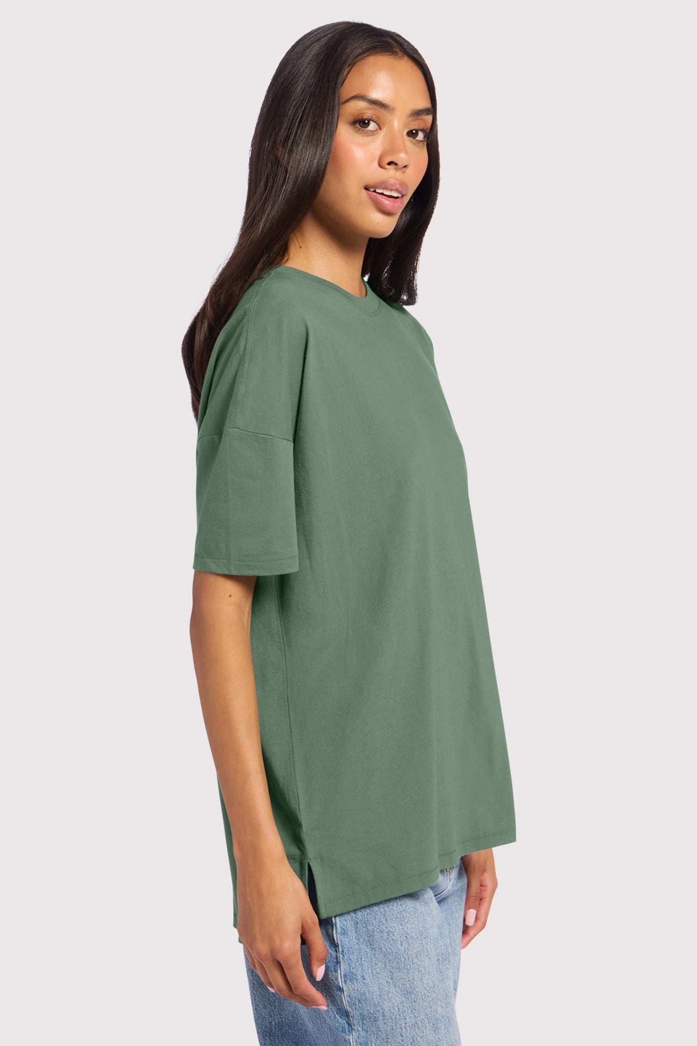 Soft Cotton Oversized Tee | Agave