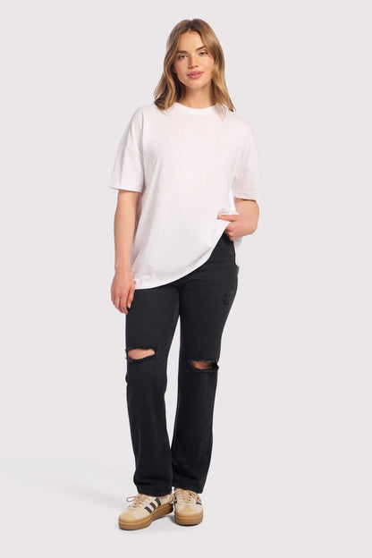Soft Cotton Oversized Tee | White