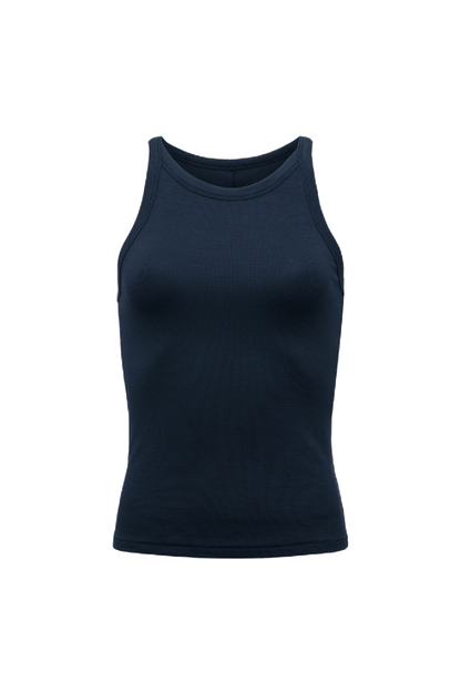 Slinky Rib Racer Tank | Navy