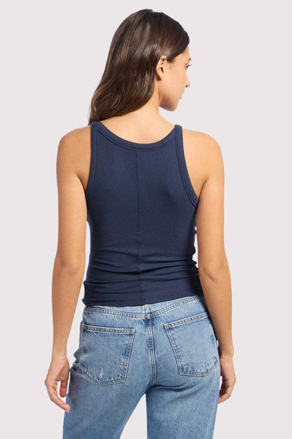 Slinky Rib Racer Tank | Navy
