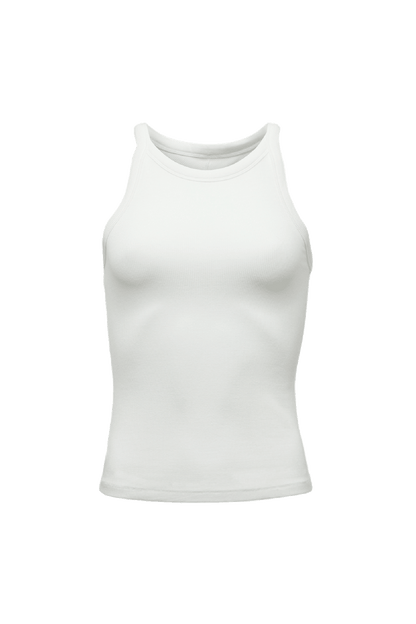 Slinky Rib Racer Tank | White
