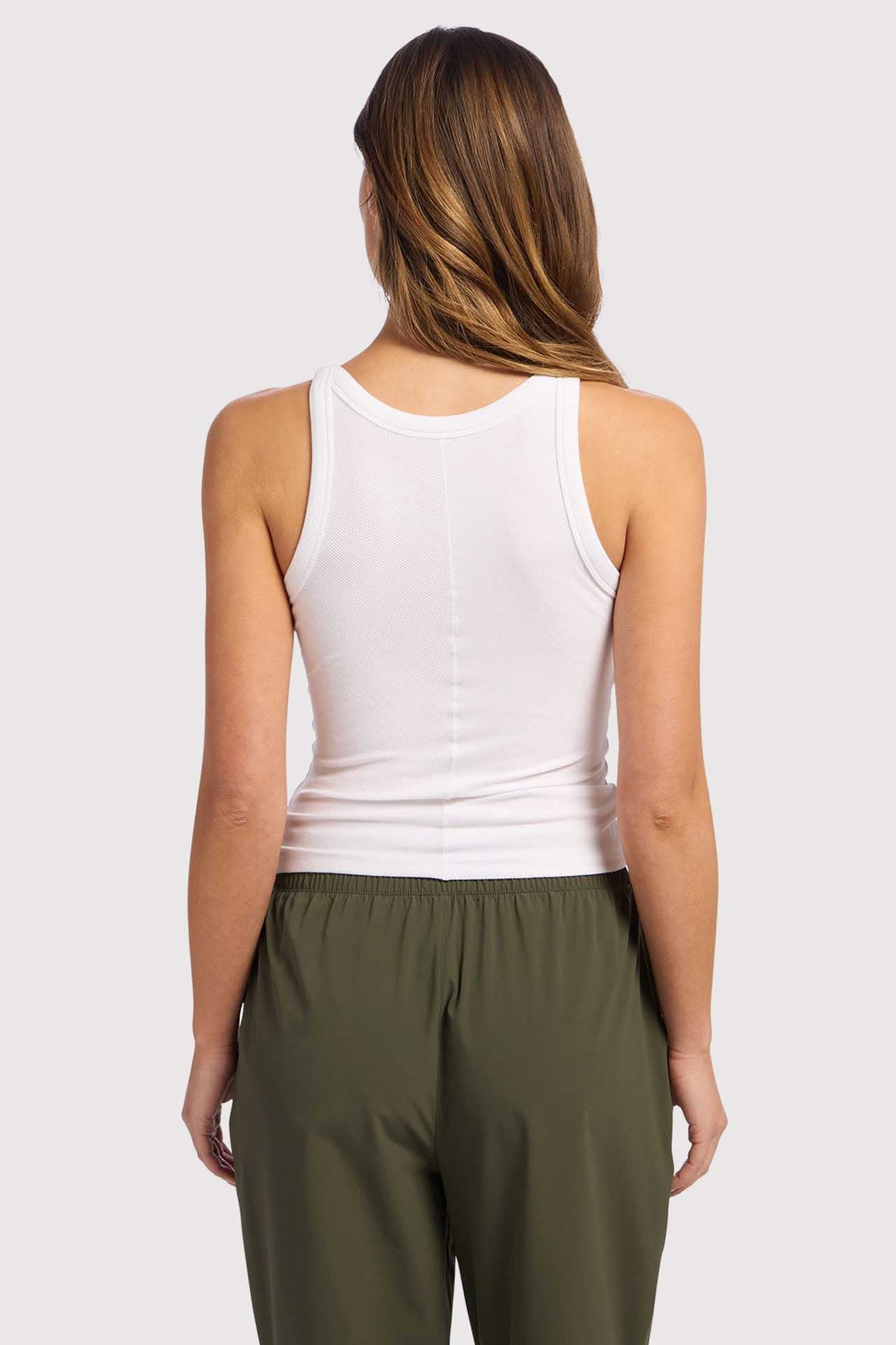 Slinky Rib Racer Tank | White