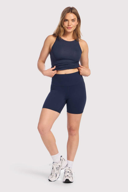High-Waist Elevate Biker Short | Navy