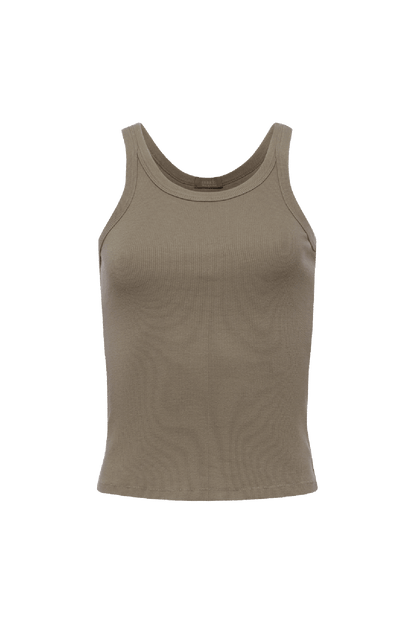 Essential Rib Tank | Mocha