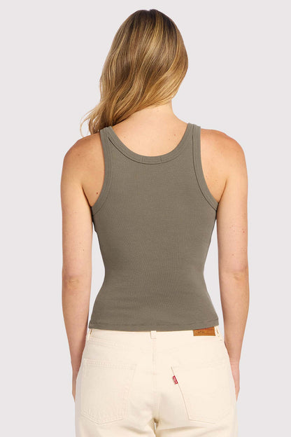 Essential Rib Tank | Mocha