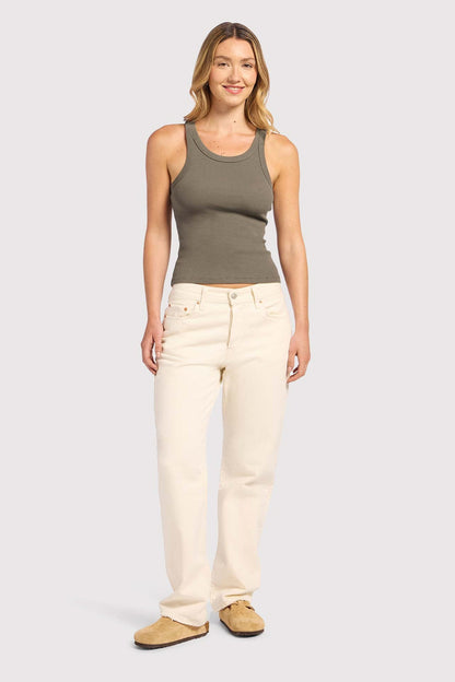 Essential Rib Tank | Mocha