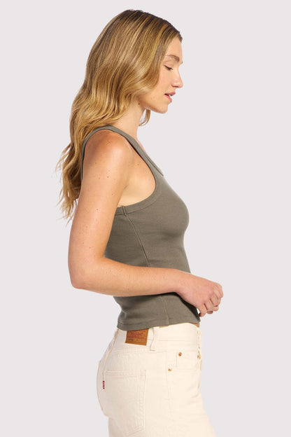 Essential Rib Tank | Mocha