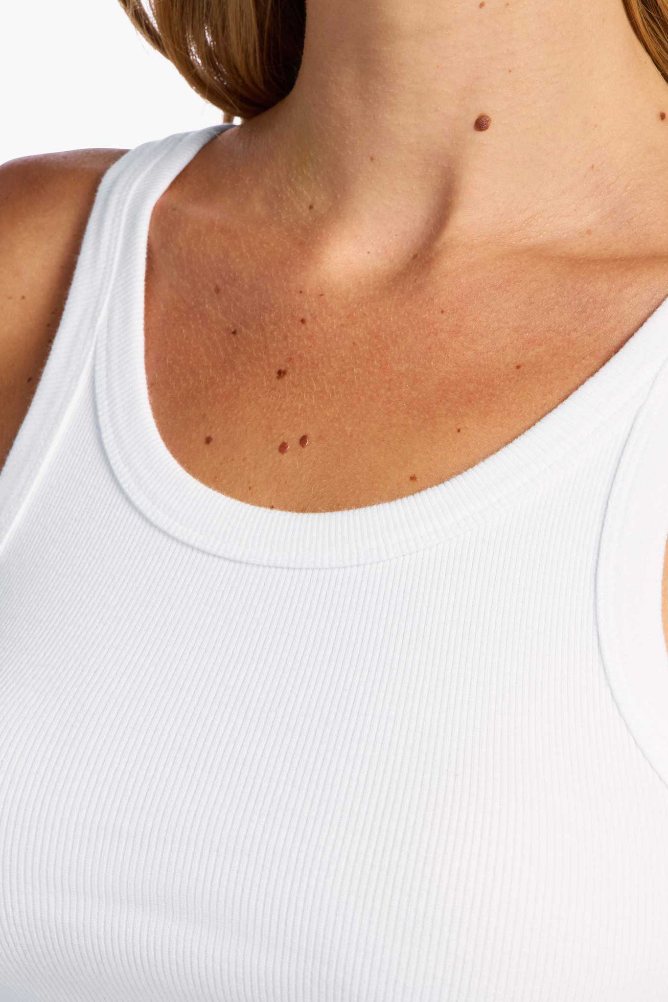 Essential Rib Tank | White