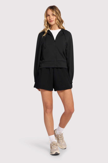 Soft Motion Zip Hoodie | Black