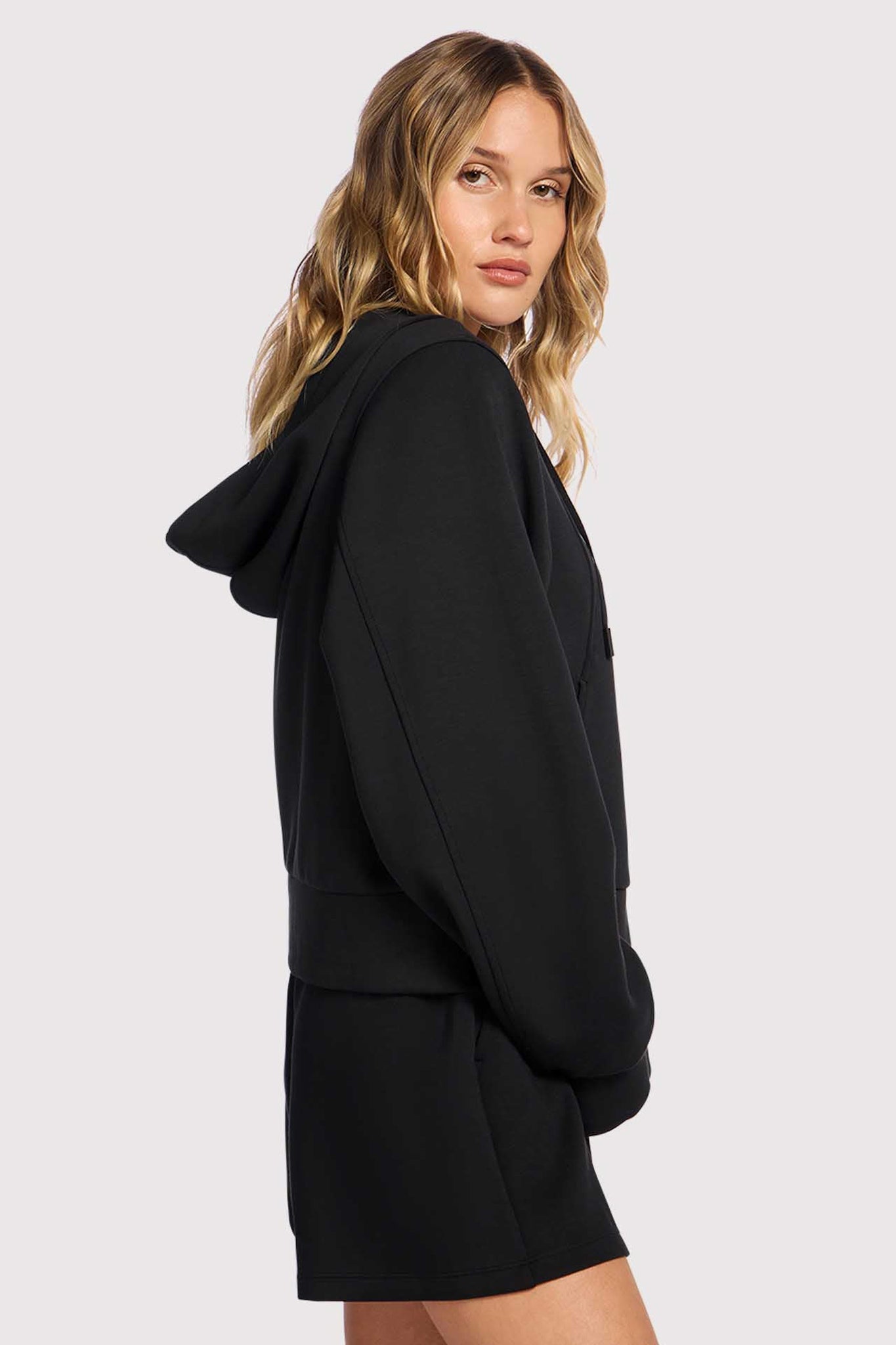 Soft Motion Zip Hoodie | Black