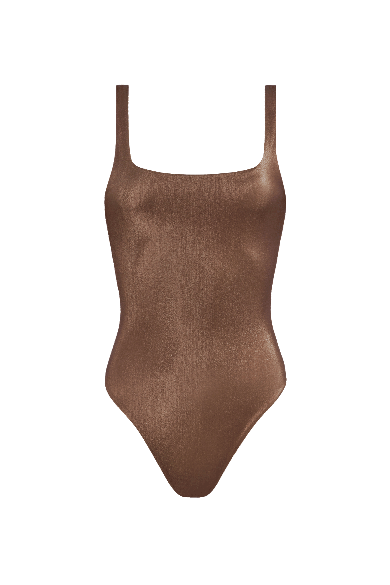 Shimmer Square Neck One Piece | Coffee