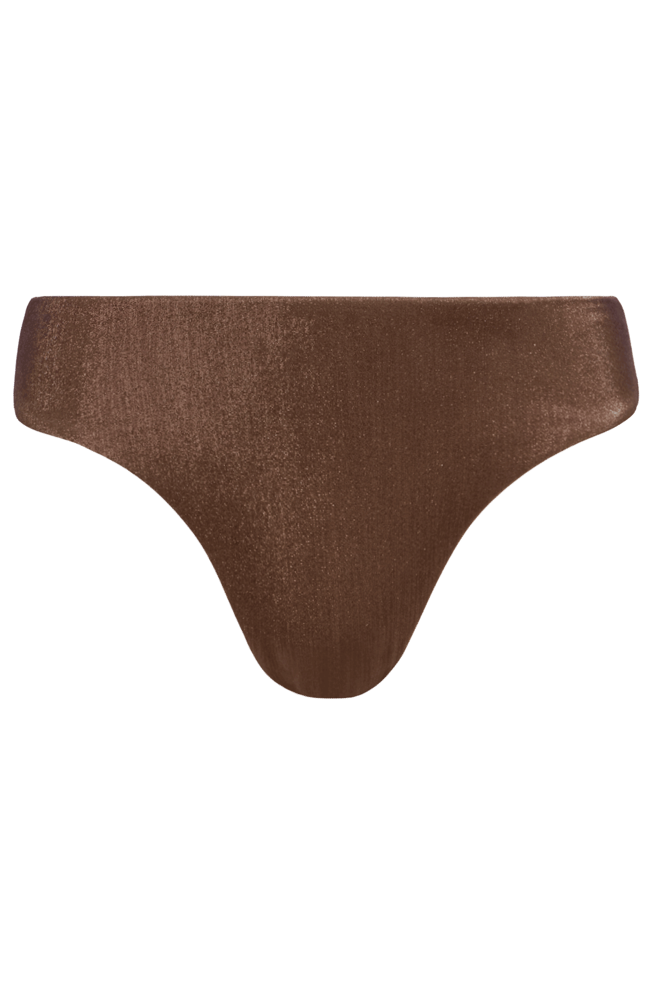 Shimmer Low Waist Bikini Bottom | Coffee