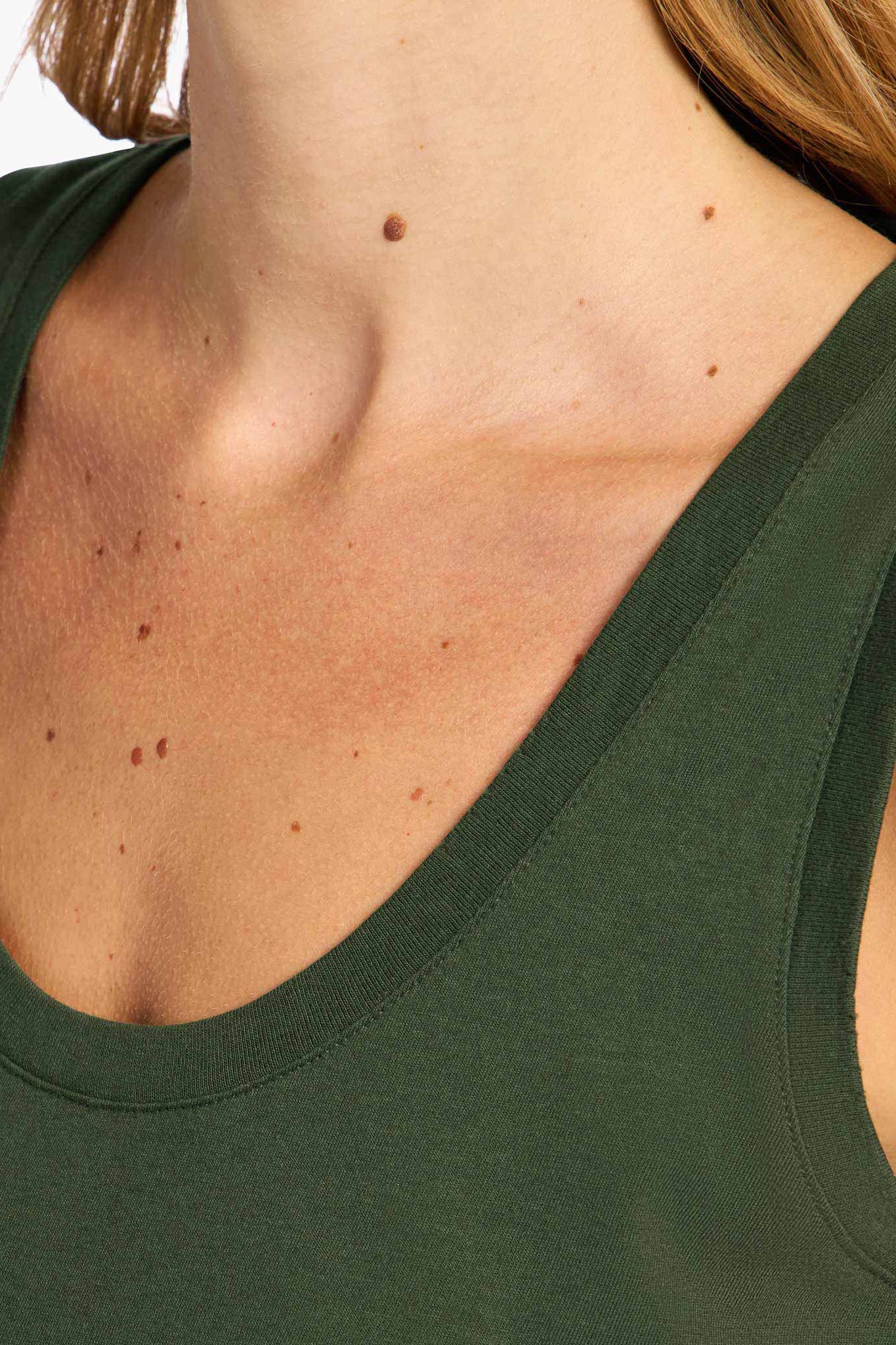 Soft Cotton Everyday Tank | Darkest Olive