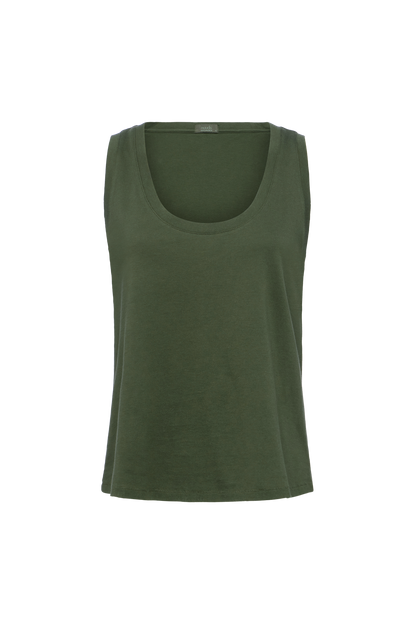 Soft Cotton Everyday Tank | Darkest Olive