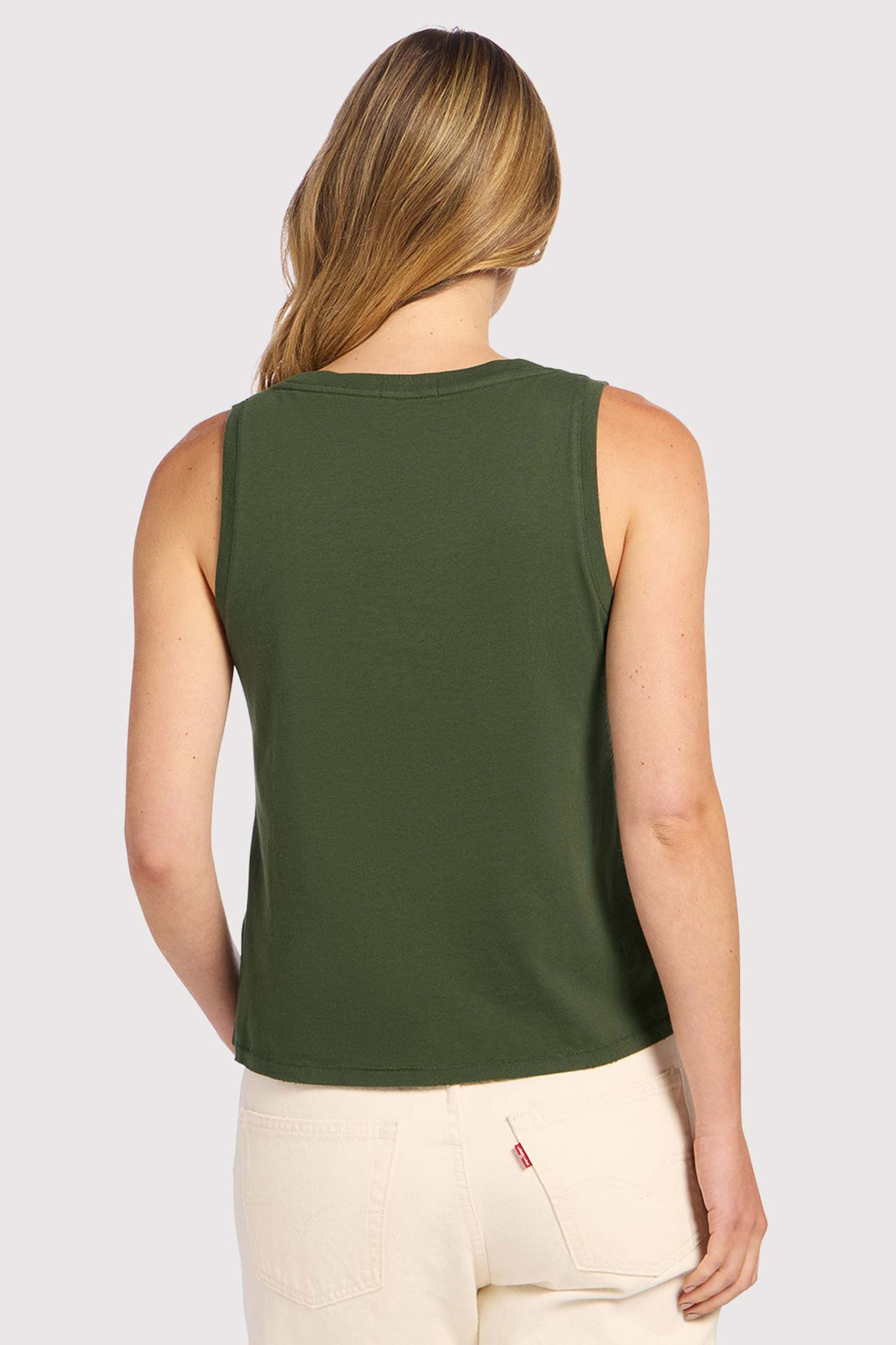 Soft Cotton Everyday Tank | Darkest Olive