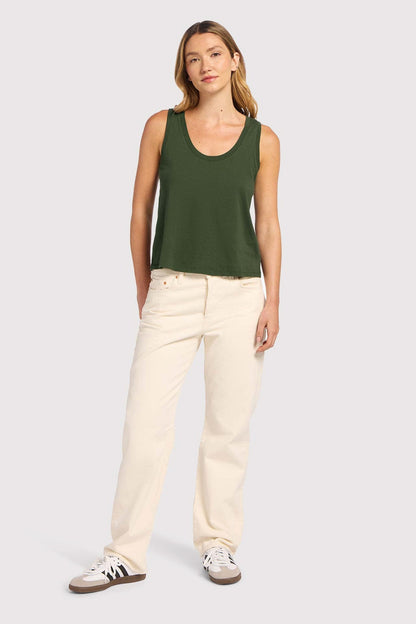 Soft Cotton Everyday Tank | Darkest Olive