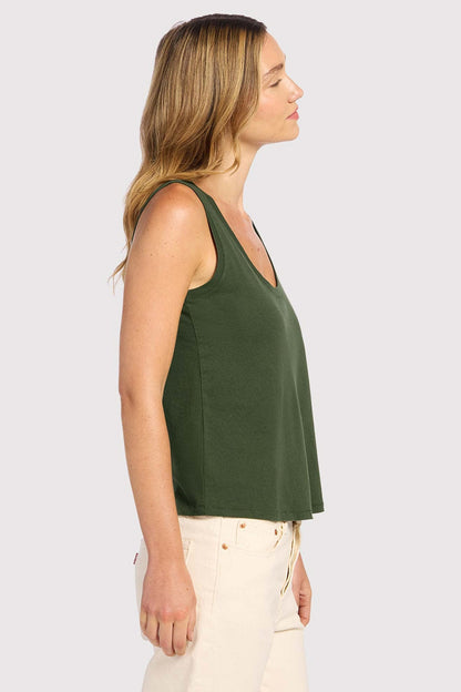Soft Cotton Everyday Tank | Darkest Olive