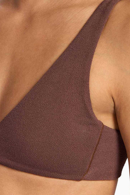 Plunge Bikini Top | Coffee