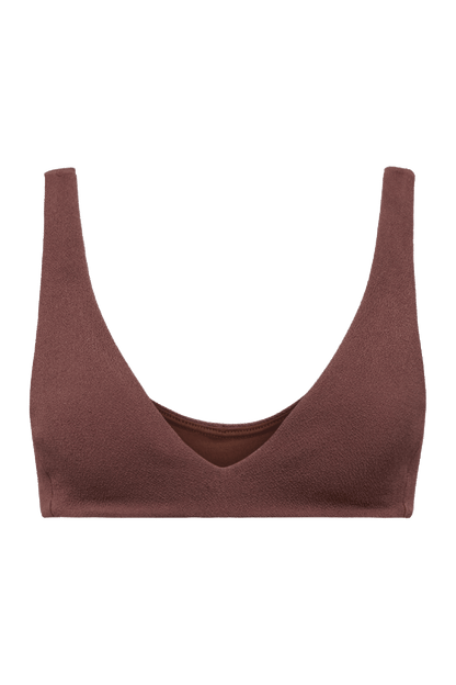 Plunge Bikini Top | Coffee