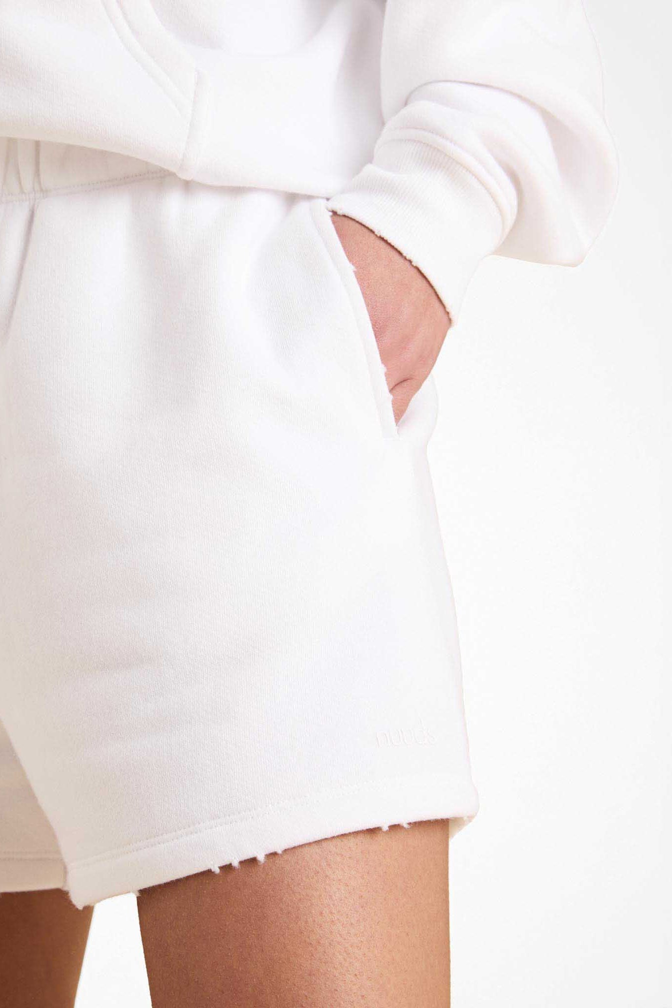 Vintage Fleece Short | White