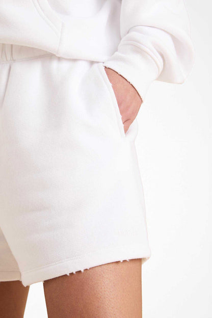 Vintage Fleece Short | White