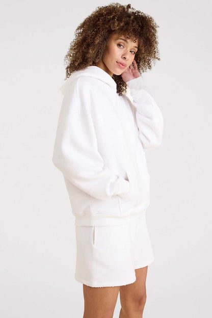 Vintage Fleece Hoodie | White