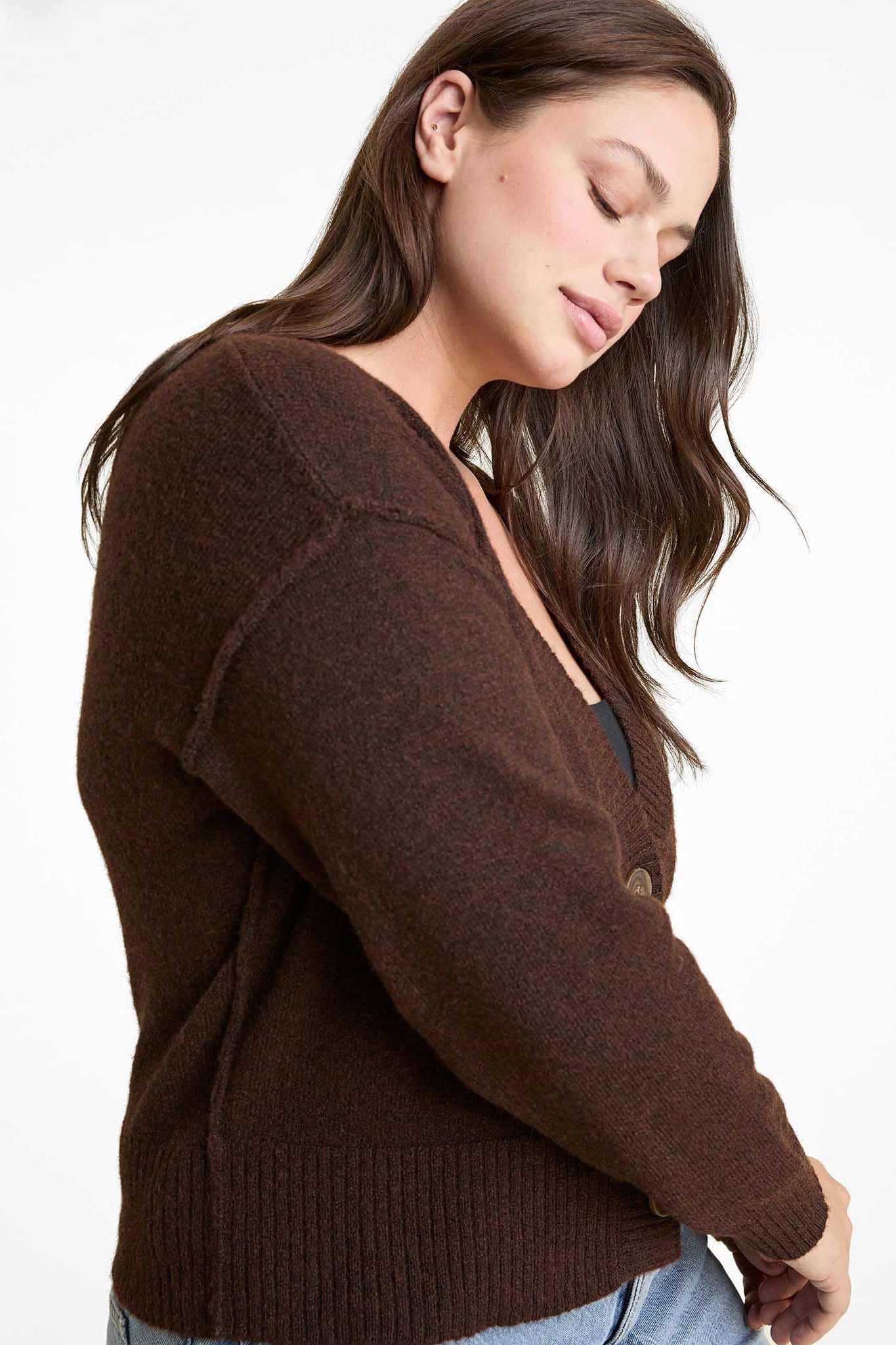 Cozy Knit Cardigan | Coffee