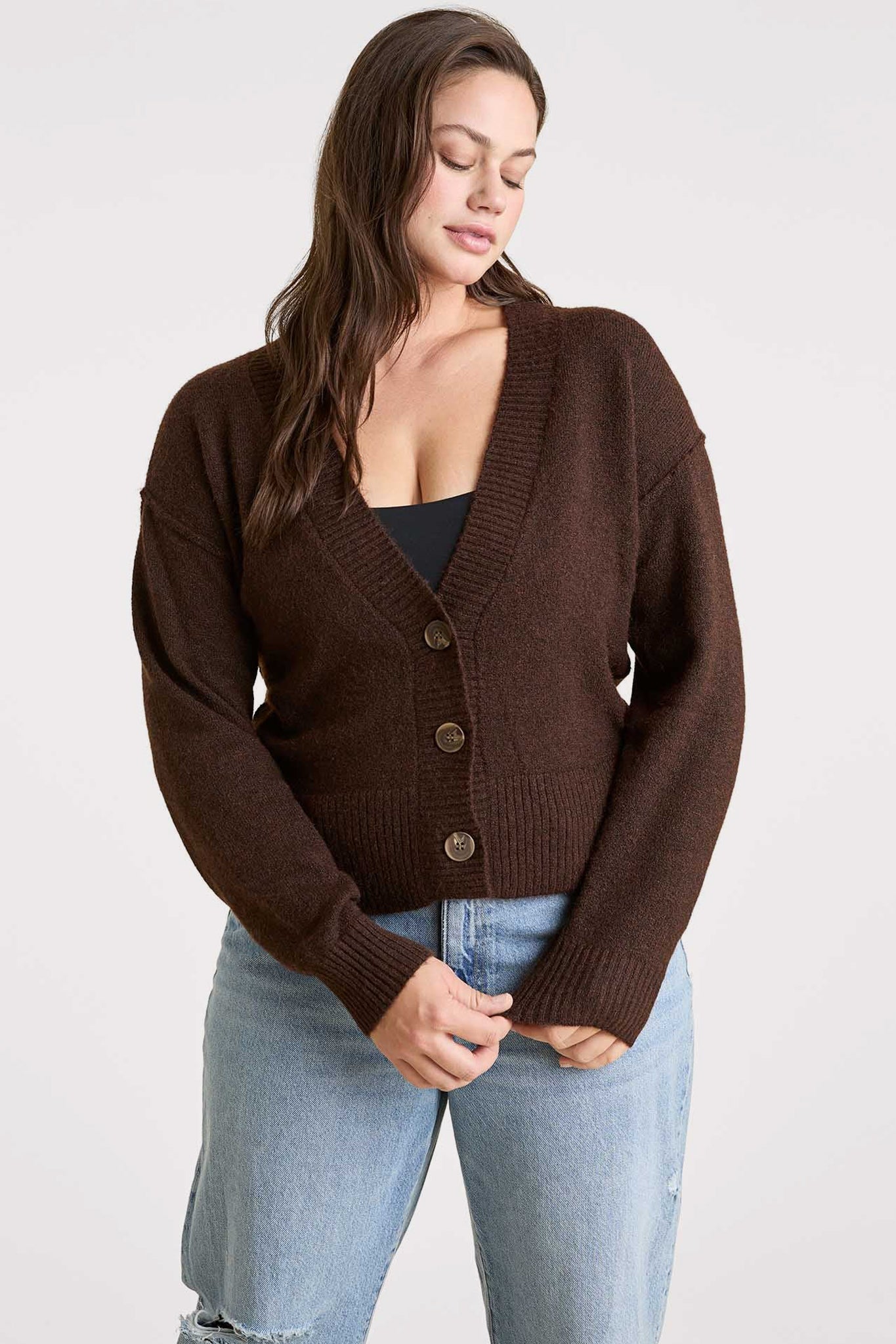 Cozy Knit Cardigan | Coffee