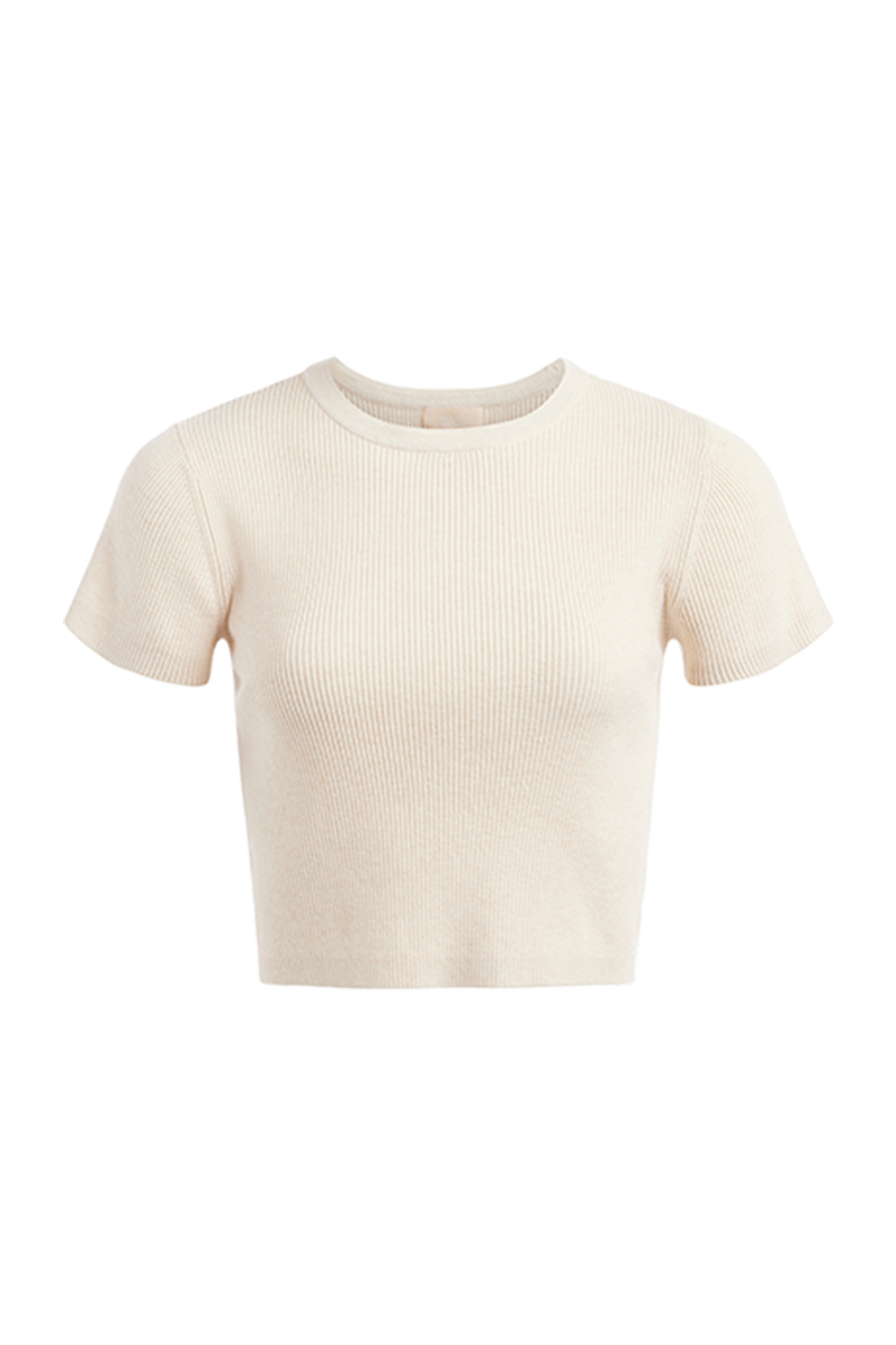 Ribbed Sweater Baby Tee | Heather Bone