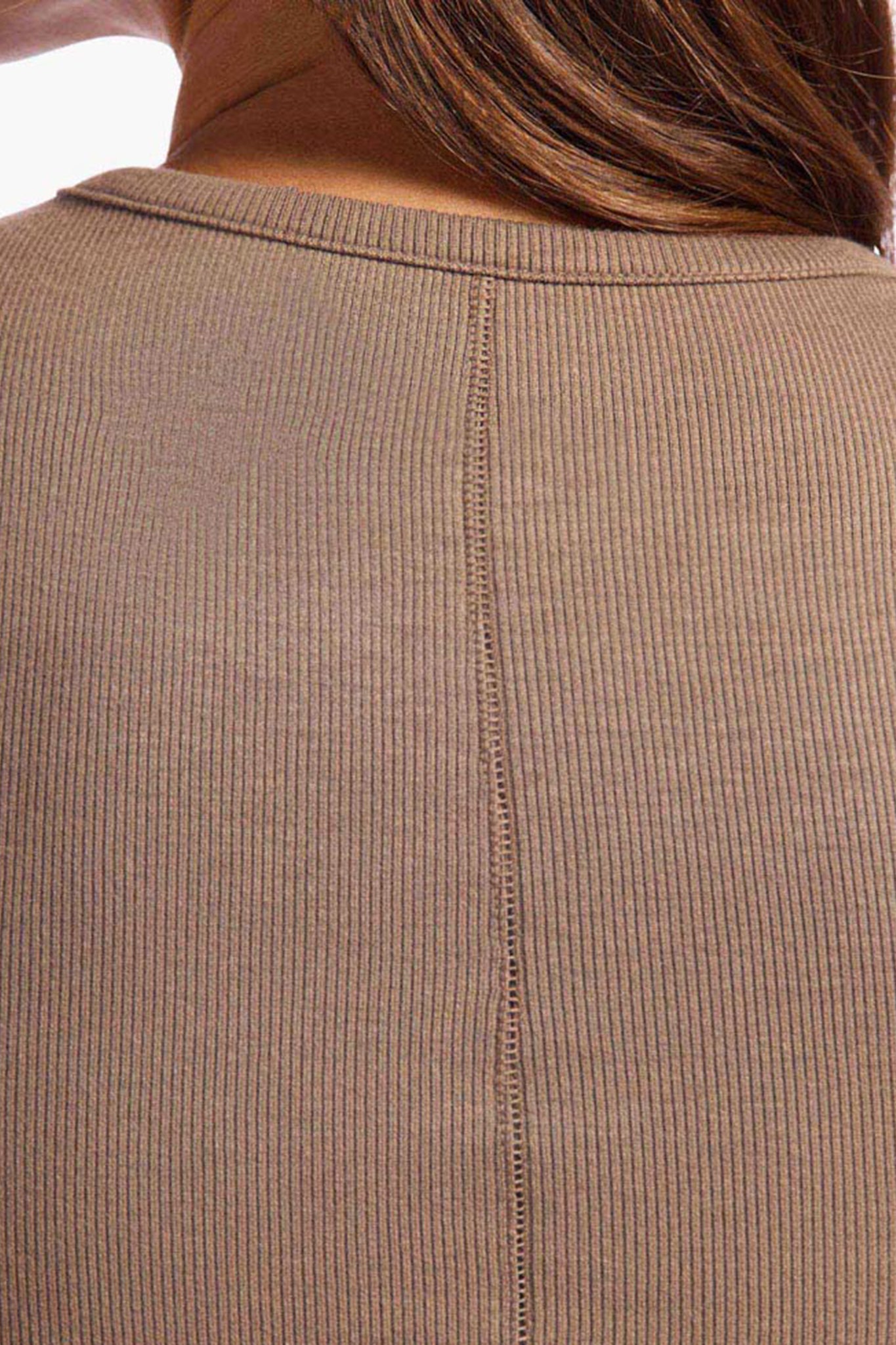 Slinky Rib Tee | Mocha