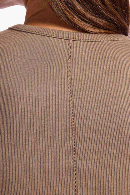 Slinky Rib Tee | Mocha