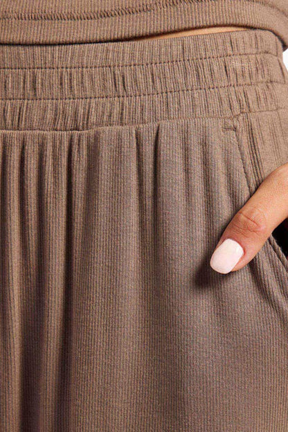 Slinky Rib Lounge Pant | Mocha