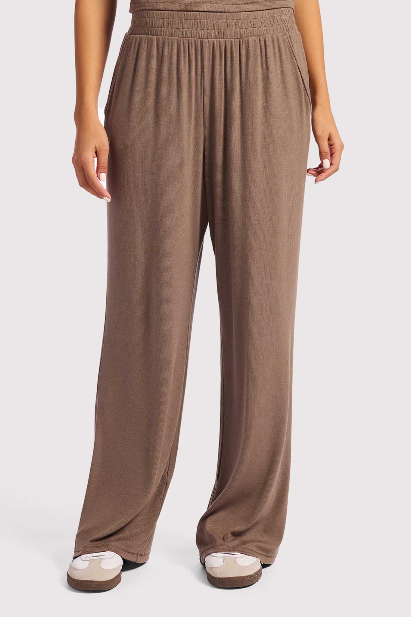 Slinky Rib Lounge Pant | Mocha