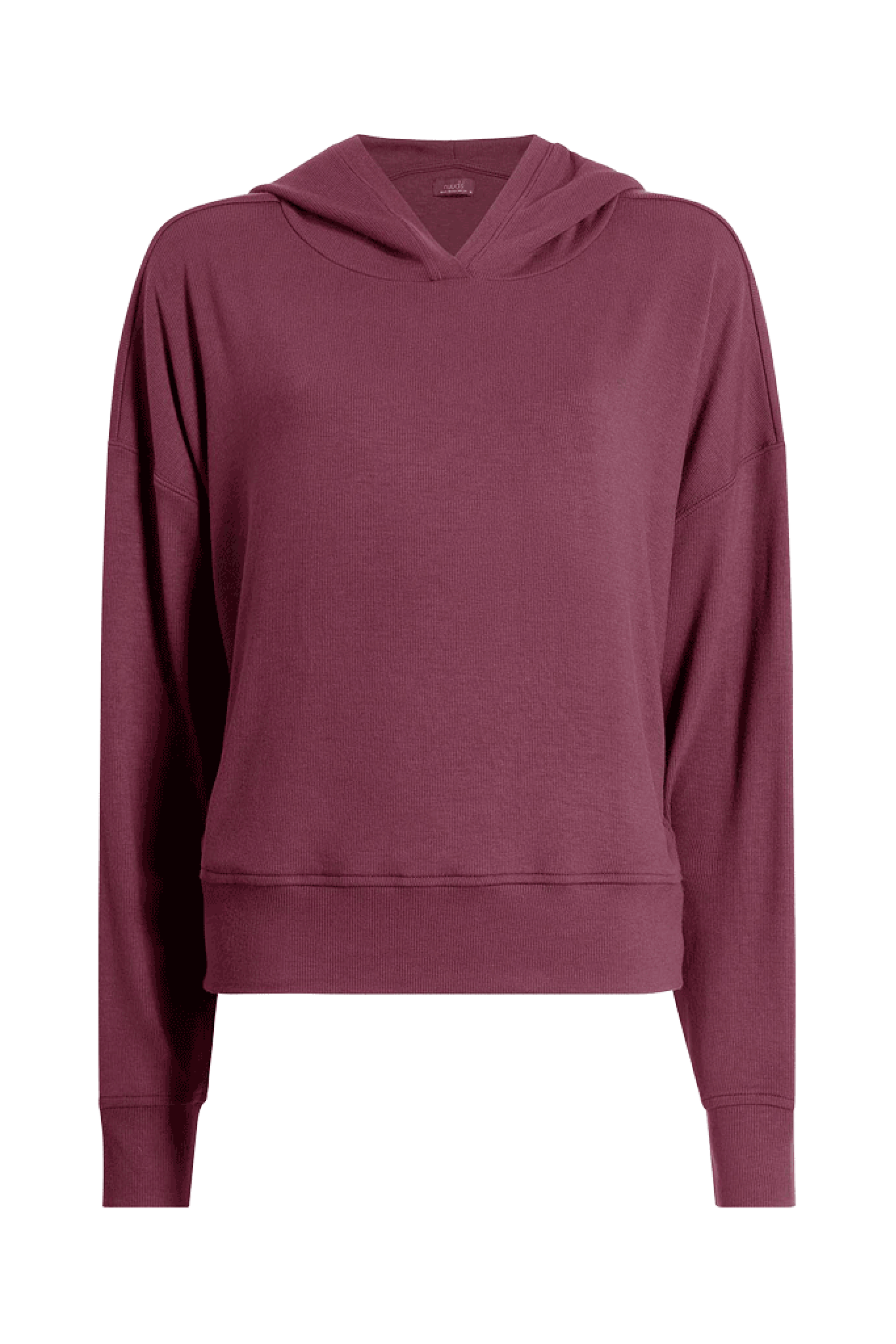 Slinky Rib Hoodie | Merlot