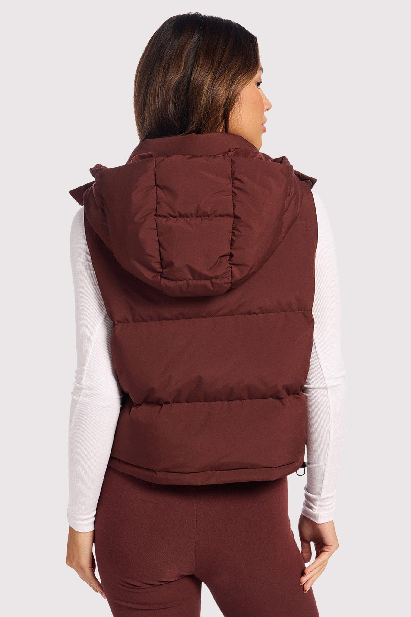 Peak Puffer Vest | Black Cherry