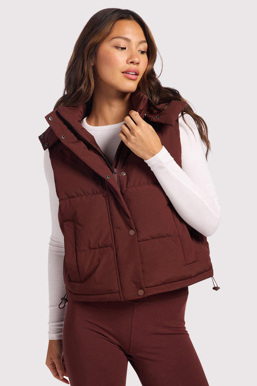 Peak Puffer Vest | Black Cherry